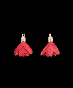 Satin Flower Tassel - Maroon