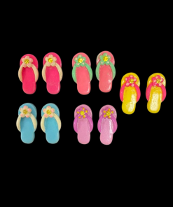 Slippers With Rhinestone Resin Embellishment