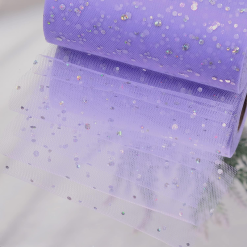 Netted Tulle With Sequins Lavender