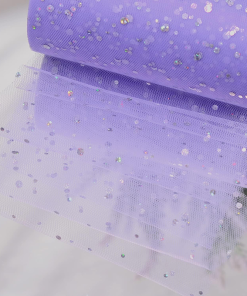 Netted Tulle With Sequins Lavender
