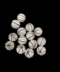 Painted Black And White Beads