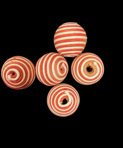 Woven Beads Red With White