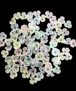 Pastel Colour Three Petal Flower Acrylic Beads