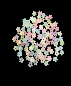 Pastel Colour Five Petal Flower Acrylic Beads