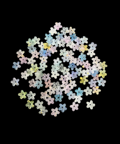 Pastel Colour Five Petal Flower Acrylic Beads