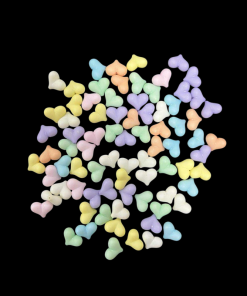 Pastel Colour Heart Acrylic Beads