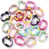 Candy Colour Metal Oval Key Ring