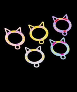 Candy Colour Metal Cat Key Ring