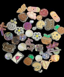 Mixed Design And Size Transparent Acrylic Beads - Pastel Colour