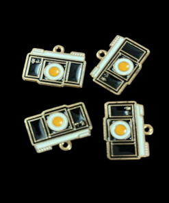 Camera Enamel Charm