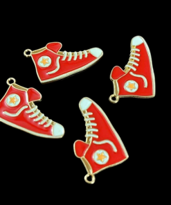 Red Gym Sports Shoe Enamel Charm