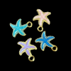 Mixed Colour Starfish Enamel Charm