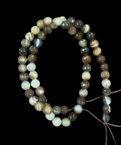Double Shade Coffee Brown Agate Beads
