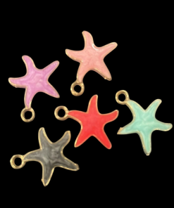 Mixed Colour Starfish Enamel Charm