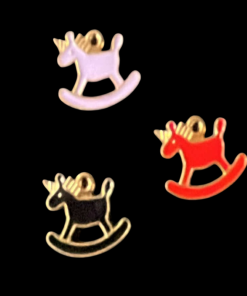 Mixed Colour Rocking Horse Enamel Charm