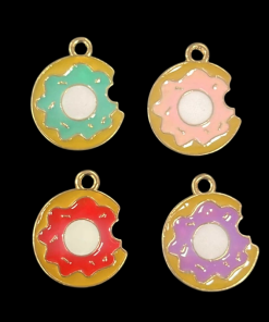 Mixed Colour Donut Enamel Charm