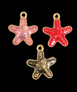 Mixed Colour Starfish Enamel Charm