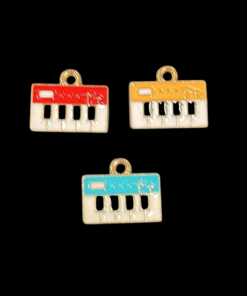Mixed Colour Piano Enamel Charm