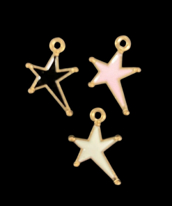 Mixed Colour Star Enamel Charm