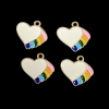 Mixed Colour Heart Enamel Charm