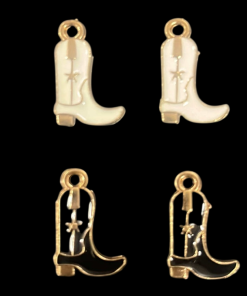Cowboy Boot Enamel Charm