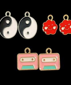 Mixed Design Enamel Charm