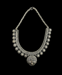 German Silver Peacock Pendant Necklace