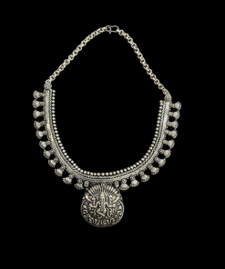 German Silver God Ganesh Pendant Necklace