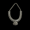 German Silver God Narayana With Goddess Lakshmi Pendant Necklace
