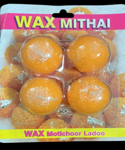 Wax Candles In Traditional Indian Ladoo Sweet Box