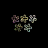Mixed Colour Five Petal Flower Charm