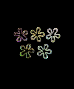 Mixed Colour Five Petal Flower Charm
