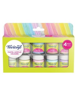 Fevicryl Pastel Acrylic Colours - Pack of 10 Shades