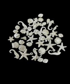 Ocean Theme Faux Pearl finish Acrylic Beads - White Colour