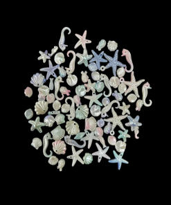 Ocean Theme Faux Pearl finish Acrylic Beads - Pastel Colour