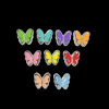 Mixed Colour Acrylic Beads - Butterfly