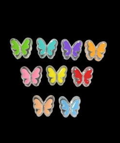 Mixed Colour Acrylic Beads - Butterfly