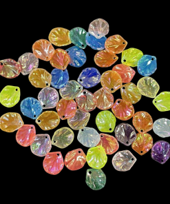 Mixed Colour Shell Shaped Acrylic Bead Charm