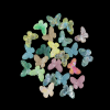 Mixed Colour Small Butterfly Acrylic Bead