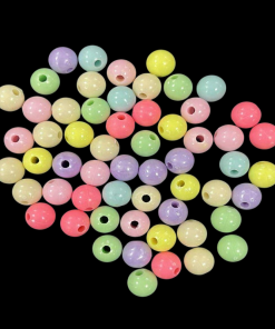 Pastel Color Round Acrylic Beads