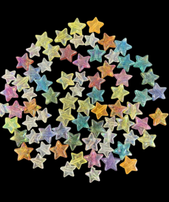 Mixed Color Transparent Star Shaped Acrylic Beads
