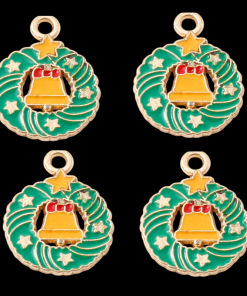 Christmas Wreath Enamel Charm