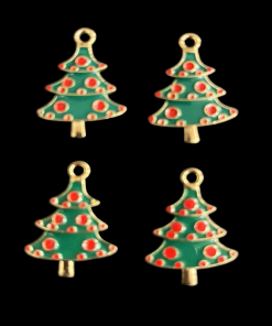 Christmas Tree Enamel Charm