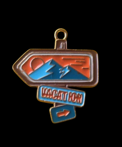 Travel Vacation Holiday Charm - Vacation Signpost