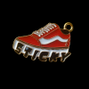 Travel Vacation Holiday Charm - Red and White Shoe