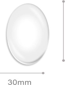 Alternative view of Oval Transparent Flat Back Glass Cabochons 30 x 40 mm