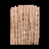 Transparent Flat Oval Glass Beads - Peach