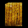 Transparent Flat Oval Glass Beads - Yellow