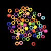 Plastic Pony Beads 8mm - Mixed Colour