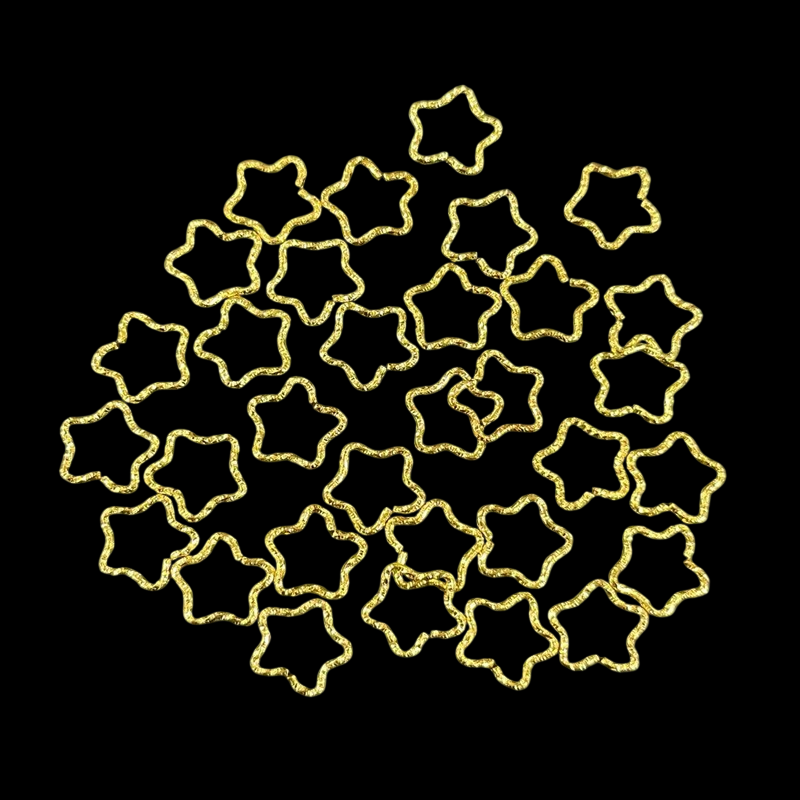 Star Shaped Jump Rings - Gold